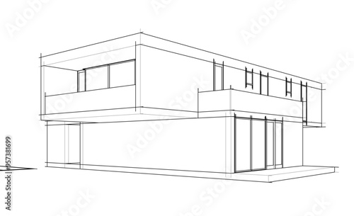 sketch of house