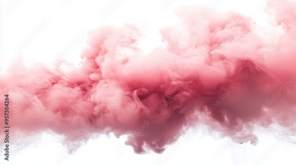 A Dreamy Display of Pink Smoke Floating Ethereally A Dreamy Display of Pink Smoke Floating Ethereally