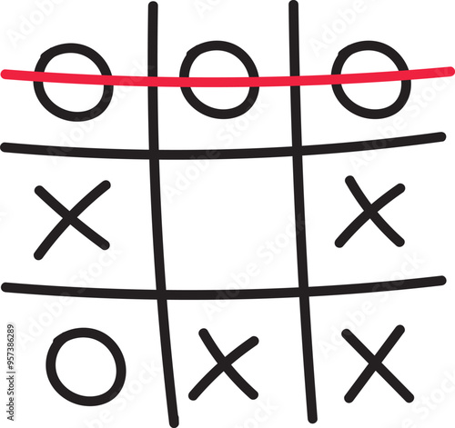 Tic-Tac-Toe Game Doodle