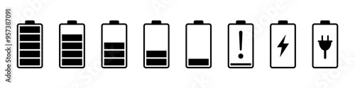 Battery charge level set. Charge indicator set.