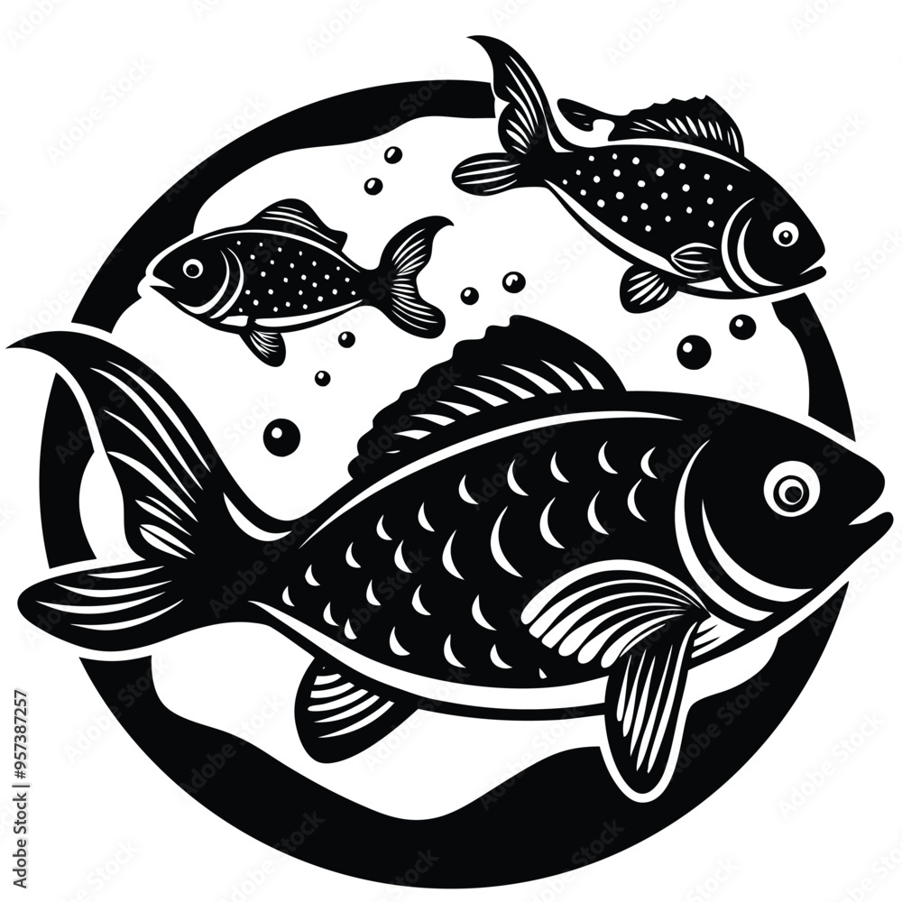 Fototapeta premium vector illustration of a fish