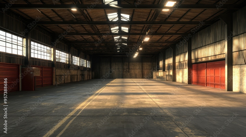 Evoking an Ambiance of Empty Warehouse with Dramatic Lighting Evoking an Ambiance of Empty Warehouse with Dramatic Lighting