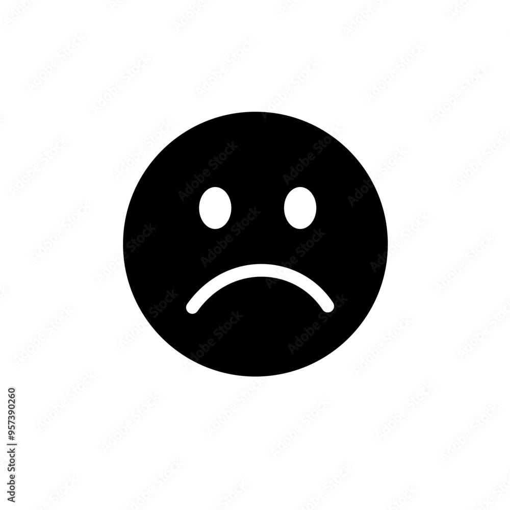sad face, sadness - emoticon, vector icon sad face, sadness - emoticon, vector icon