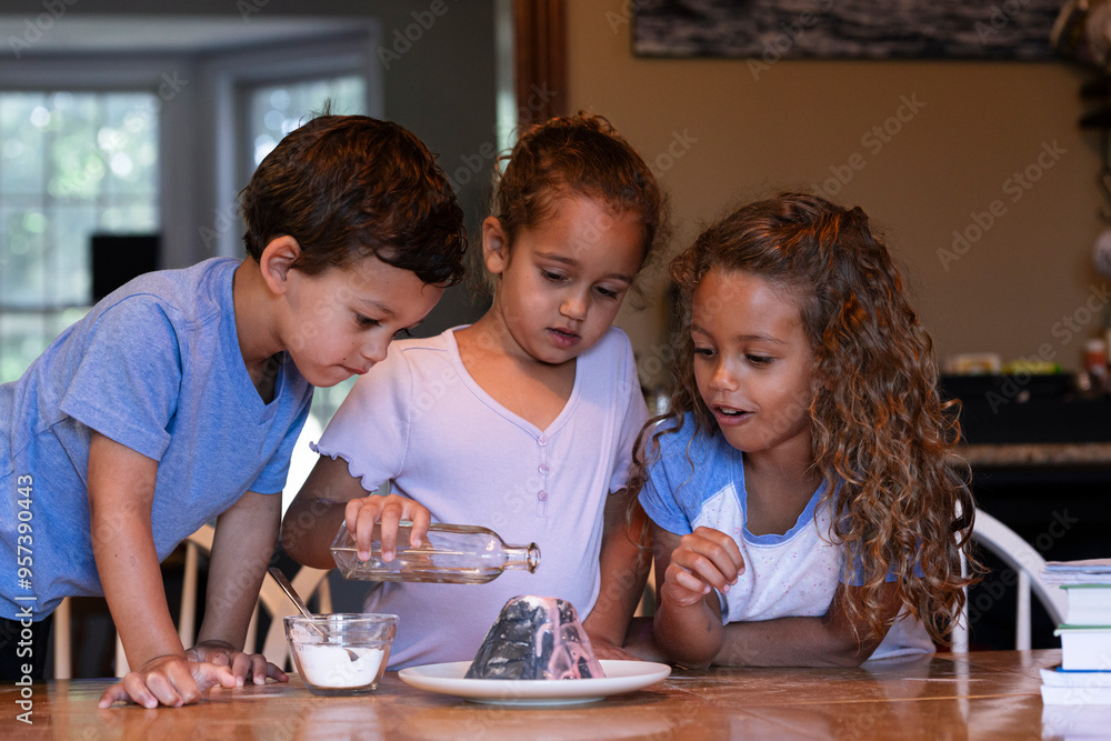 Children Conducting Homemade Volcano Experiment
Children Conducting Homemade Volcano Experiment
