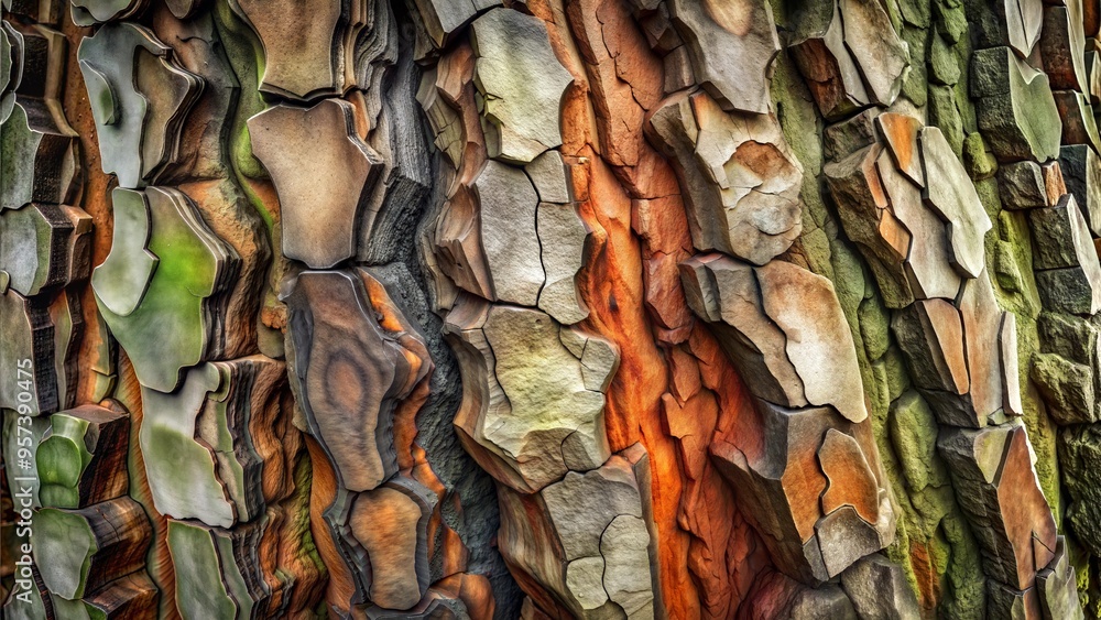 Abstract Bark Texture of Tree Trunk in Earth Tones Abstract Bark Texture of Tree Trunk in Earth Tones