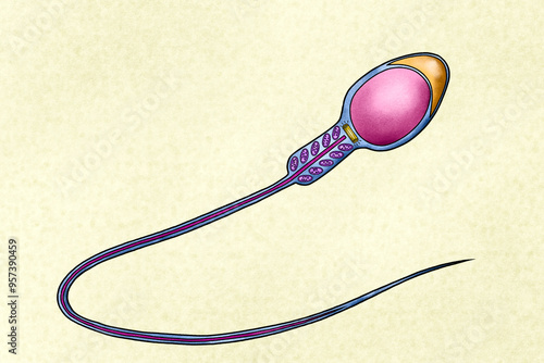 Illustation of a sperm cell photo