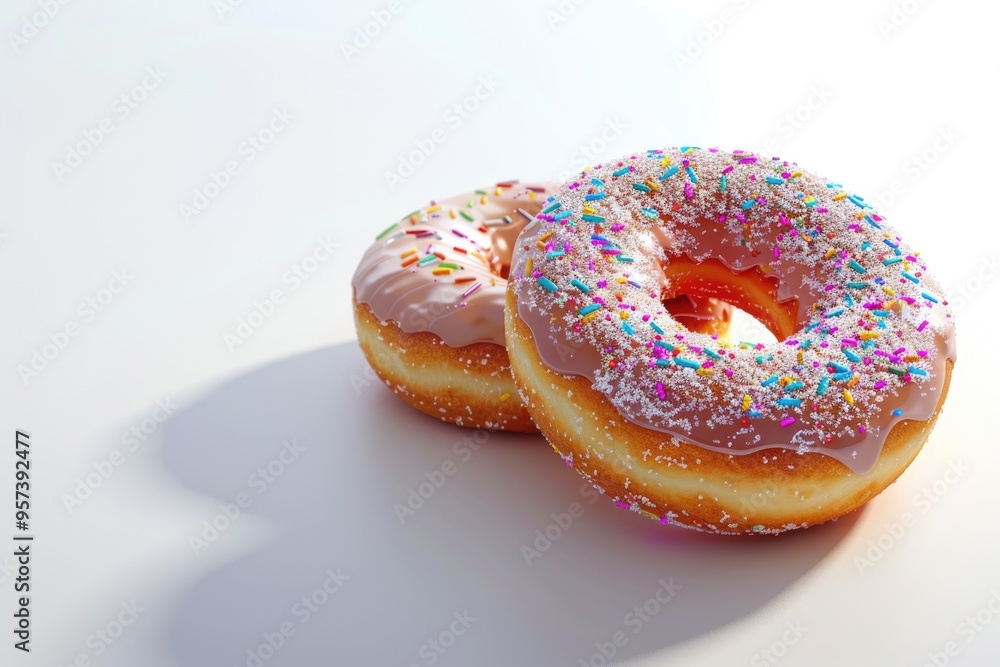 Delicious donuts isolated on white Delicious donuts isolated on white