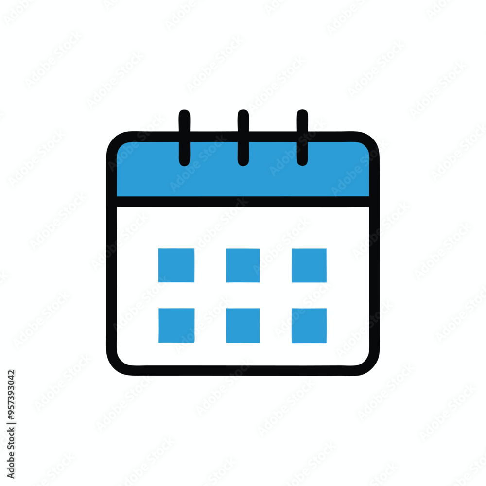 a Calendar icon and blue square black logo icon vector silhouette, a Calendar icon and blue square black logo icon vector silhouette,