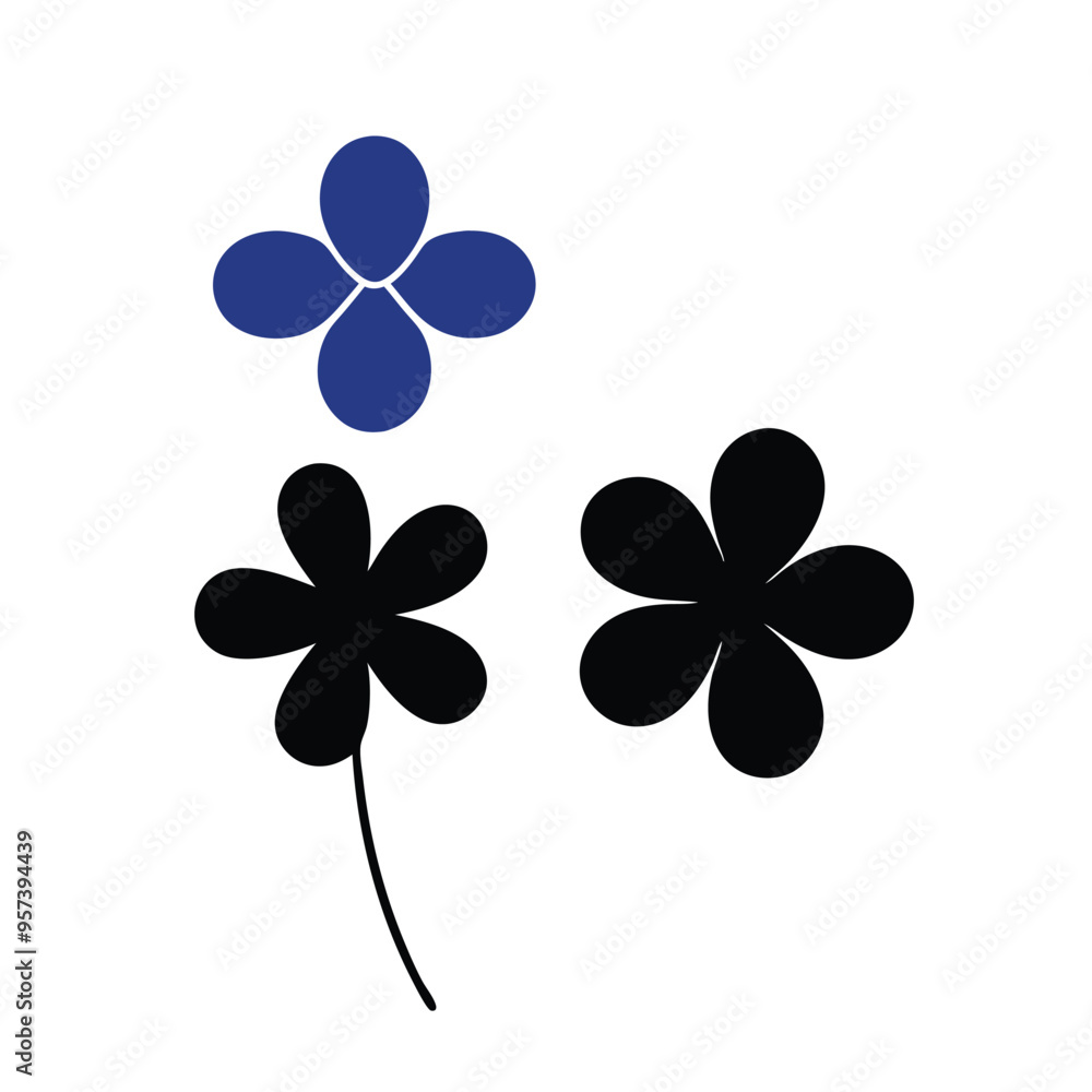 a Flat style spring flower set, vector illustration silhouette, a Flat style spring flower set, vector illustration silhouette,