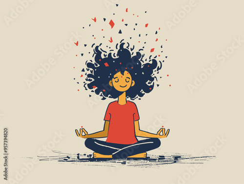 Mindful Serenity: A Doodle of Mental Tranquility