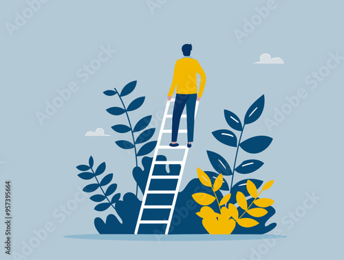Cartoon Climber: Ladder of Aspiration and Achievement