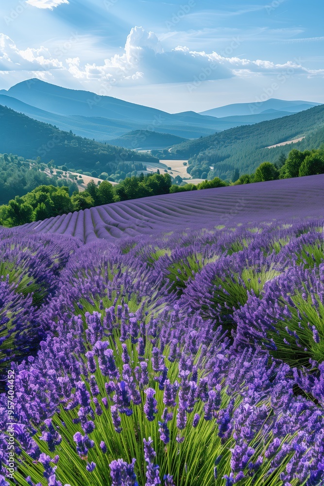 Lavender Field Valley Meadow Landscape Wallpaper, Natural Beauty Backdrop, Floral Mountain Agriculture Background, Nature Lover Art Print Lavender Field Valley Meadow Landscape Wallpaper, Natural Beauty Backdrop, Floral Mountain Agriculture Background, Nature Lover Art Print