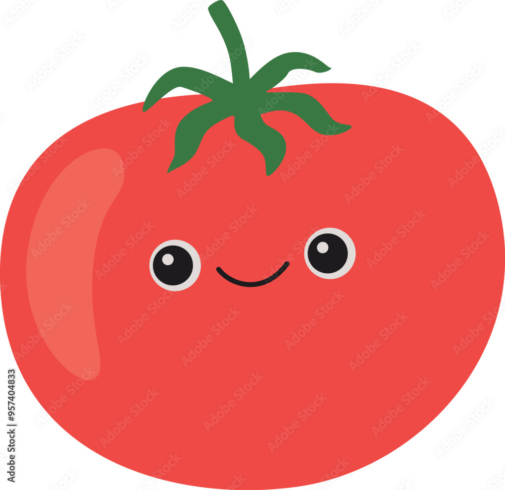 Cute tomato with smiling face Cute tomato with smiling face