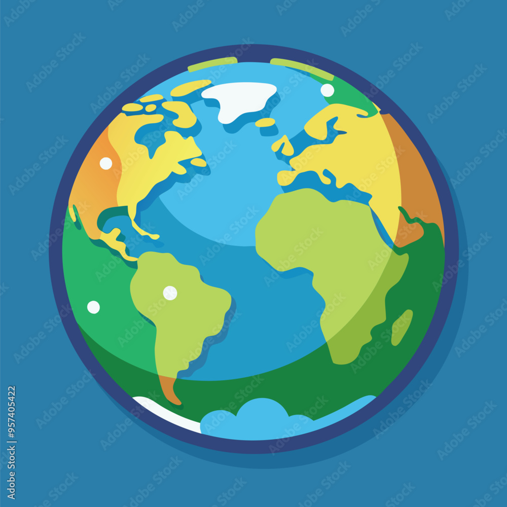 Obraz premium Happy earths rotation day banner design