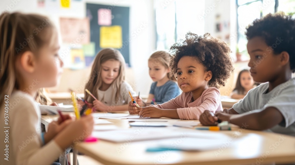 Engaged Children in Classroom Setting Engaged Children in Classroom Setting