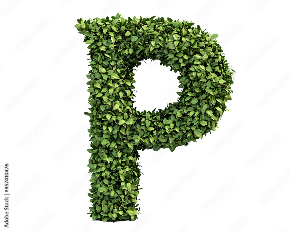 Pruned Shrub Designed as the Letter Pruned Shrub Designed as the Letter