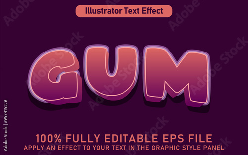 EDITABLE GUM TEXT EFFECT
