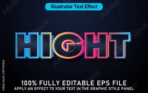 EDITABLE HIGHT TEXT EFFECT