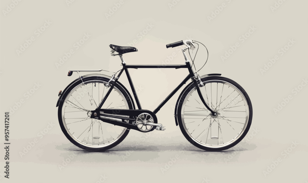 A minimalist vector of a bicycle. A minimalist vector of a bicycle.