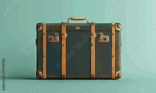 A minimalist vector of a suitcase.
