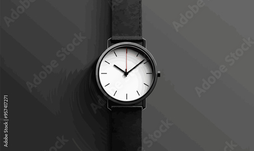 A minimalist vector of a wristwatch.