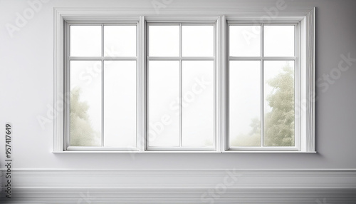 White Window Frame in a White Wall