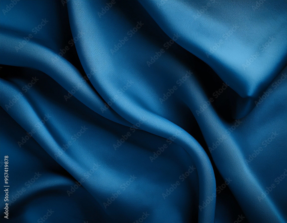Obraz premium Chic Blue Silk Satin Background: Trendy Elegance in Color 3