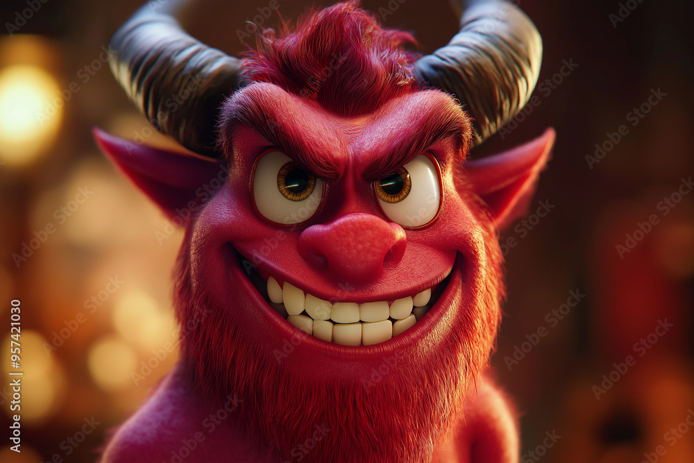portrait of a funny devil character portrait of a funny devil character