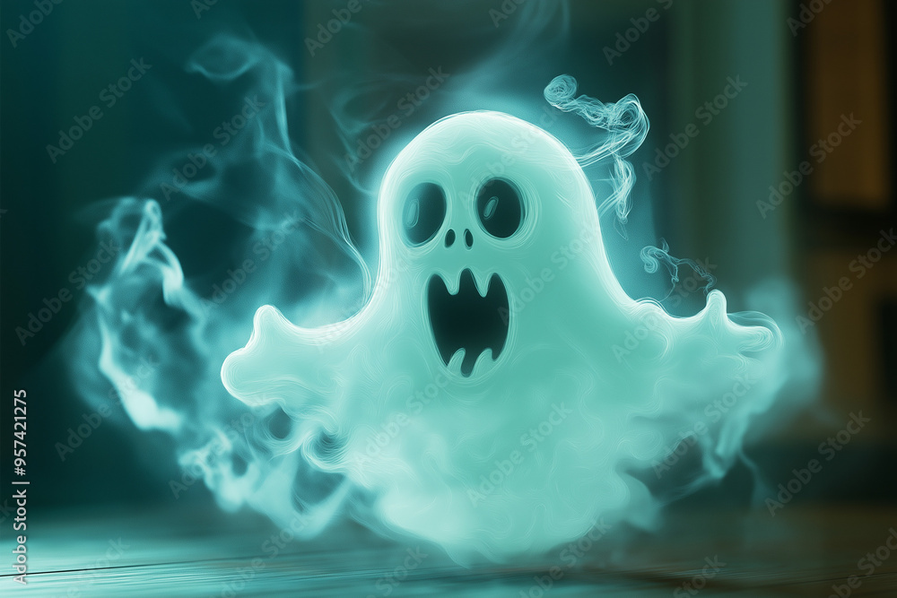 portrait of a funny ghost