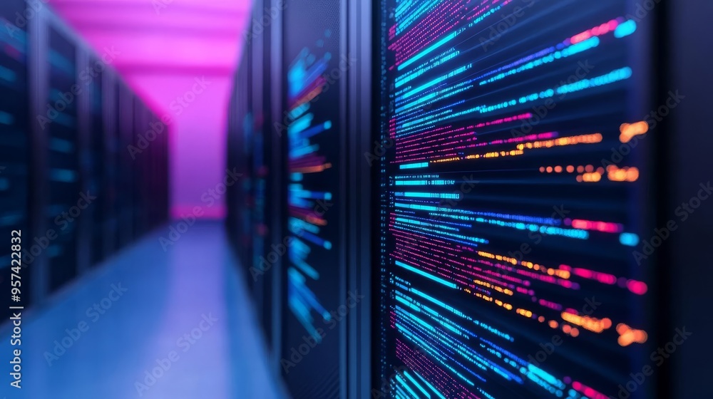 Holographic performance dashboards, coding optimization, blue neon glow Holographic performance dashboards, coding optimization, blue neon glow