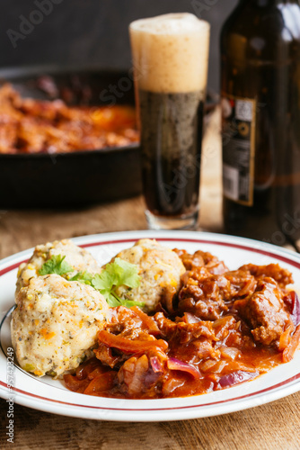 Schwarzbier goulash photo