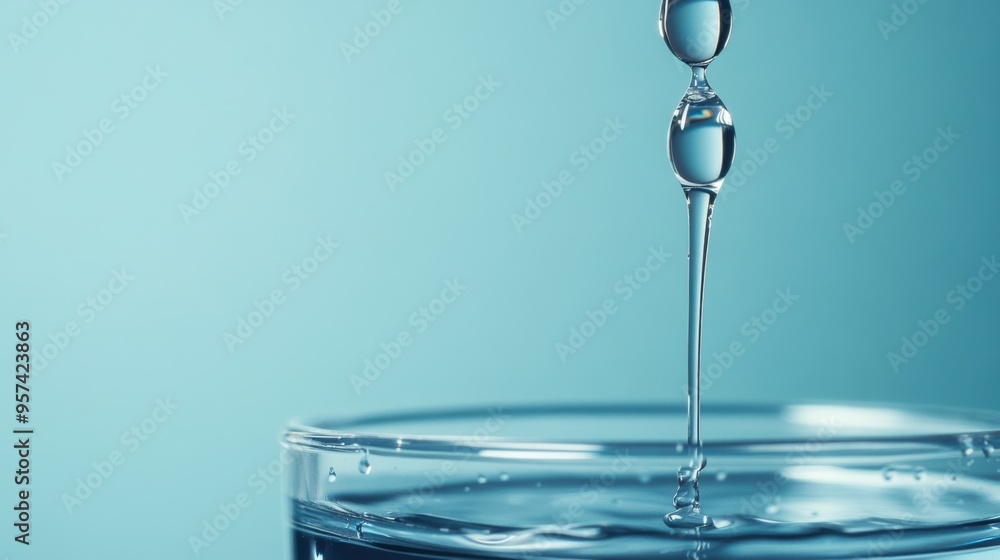 Serene Water Droplet Splash on Tranquil Surface Serene Water Droplet Splash on Tranquil Surface