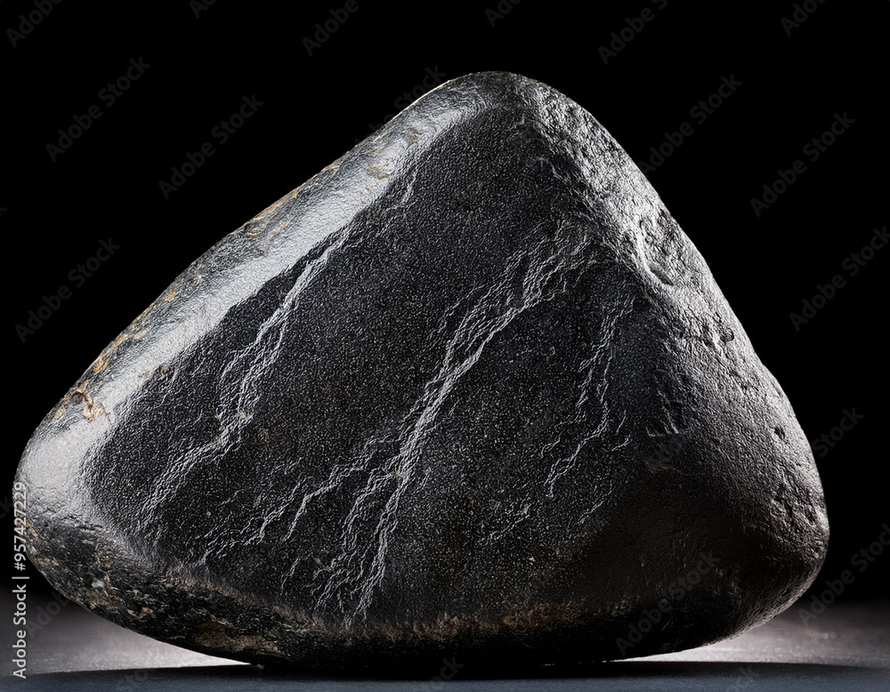 Textured Stone: A Bold Statement in Black Studio Background Textured Stone: A Bold Statement in Black Studio Background