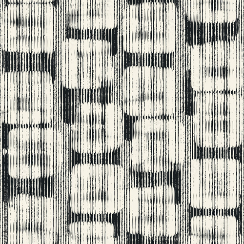 Monochrome Grain Irregular Checked Pattern