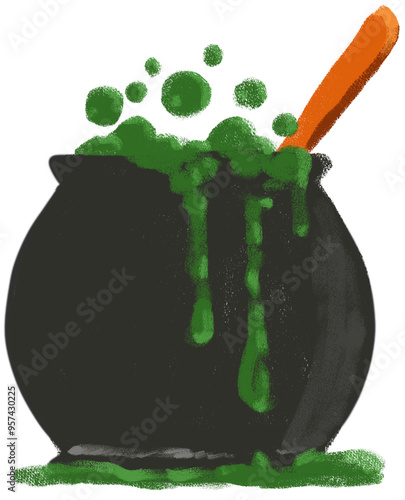 Halloween Chalk-painted Element Clip art