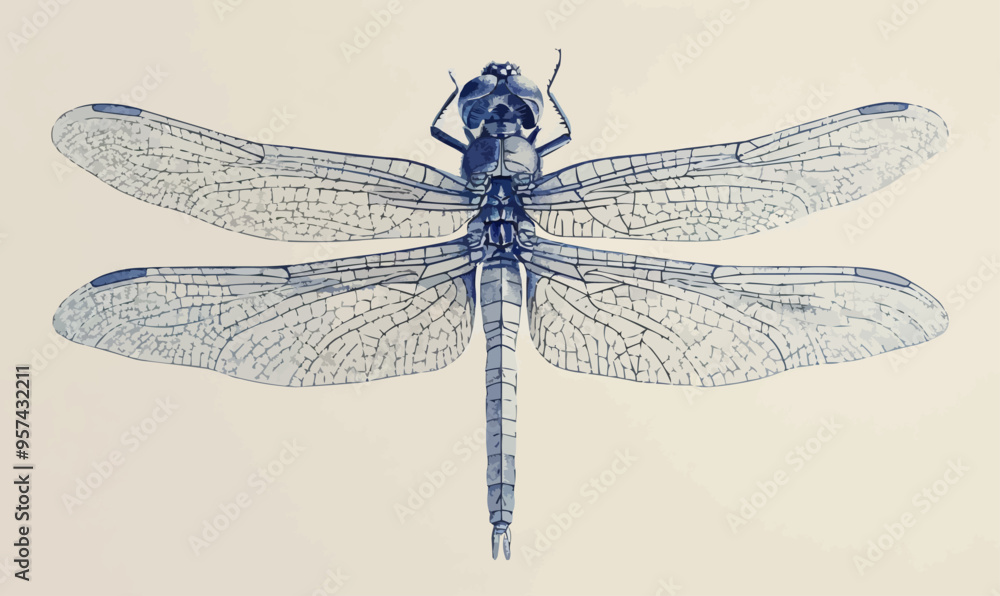 A linear vector of a dragonfly. A linear vector of a dragonfly.