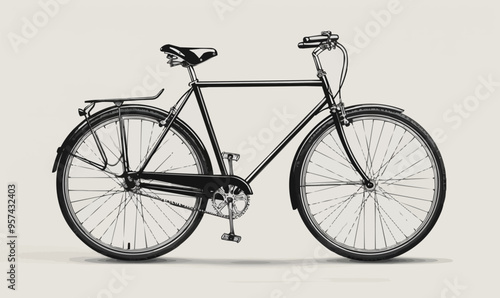 A minimalist vector of a bicycle.