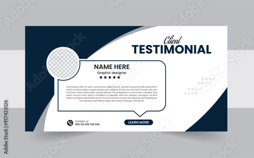 Professional client testimonial design, creative client testimonial template, creative client testimonial template design, modern client testimonial design.