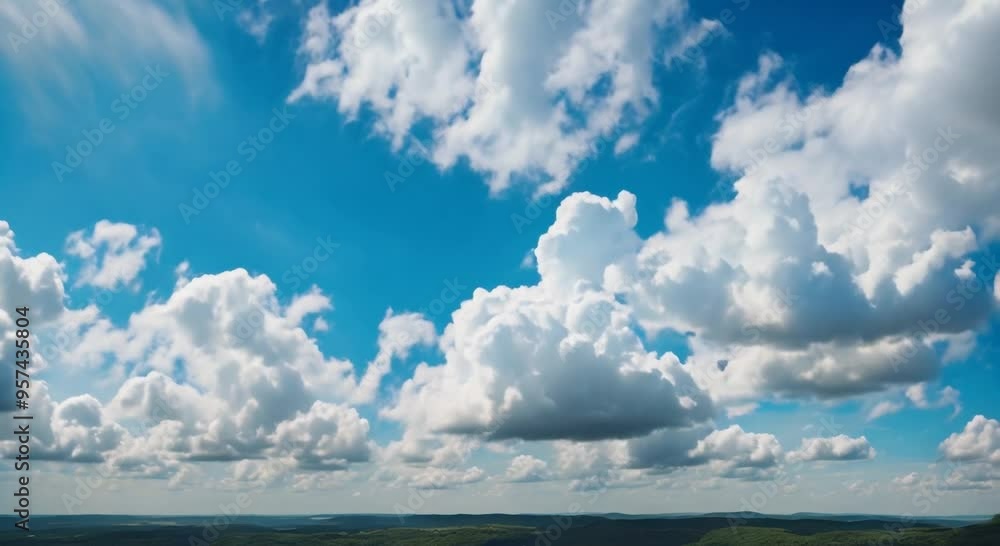 Time lapse of cumulus clouds on turquoise sky shot close up 4k animation Time lapse of cumulus clouds on turquoise sky shot close up 4k animation