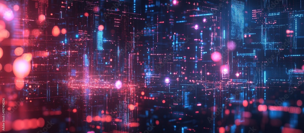 Obraz premium AI driven technology fosters innovative connections enhancing access to online information and data networks for effective and efficient work tools