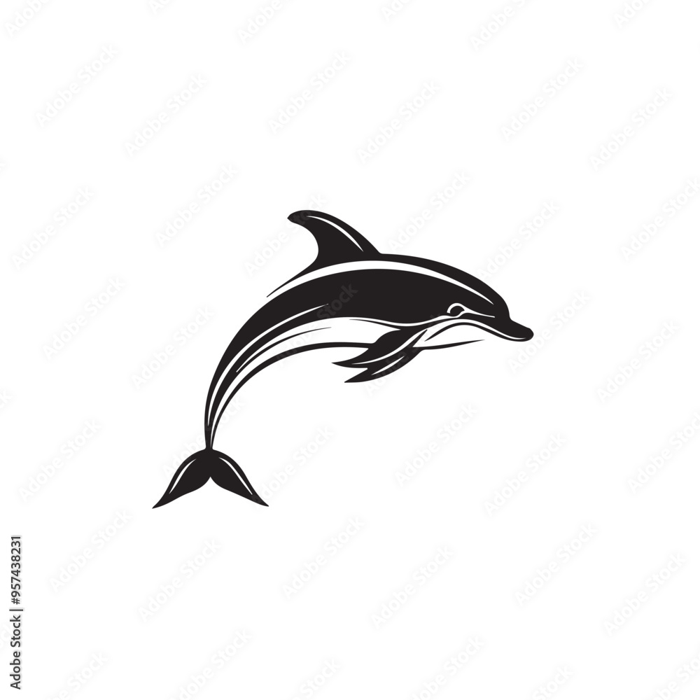 dolphin in cartoon, doodle style . Image for t-shirt, web, mobile apps and ui. Isolated 2d vector illustration in logo, icon, sketch style, Eps 10, black and white. AI Generative dolphin in cartoon, doodle style . Image for t-shirt, web, mobile apps and ui. Isolated 2d vector illustration in logo, icon, sketch style, Eps 10, black and white. AI Generative