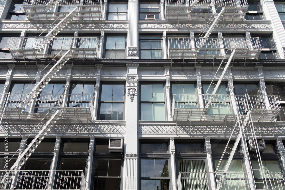 White building facade at Manhattan New York City White building facade at Manhattan New York City