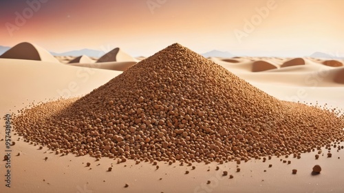Pile of Dirt in Desert