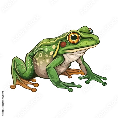 Frog Poison element animal cartoon isolated whitebackground 16:9