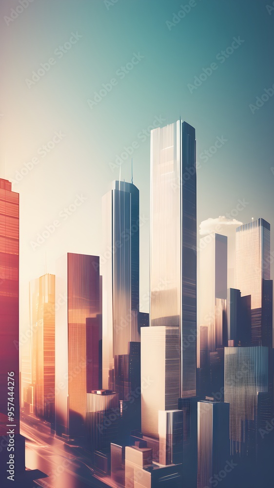 Fototapeta premium modern city skyline