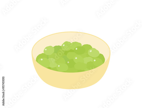 ウグイス豆の甘煮をイメージしたイラスト