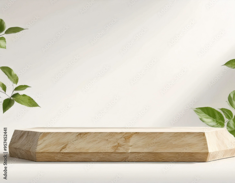 NatureInspired Wooden Catwalk for Podium: 3D Rendering NatureInspired Wooden Catwalk for Podium: 3D Rendering