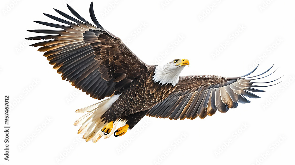 Ai generative clipart - bald eagle flying - with transparent background. Eagle. Illustration Ai generative clipart - bald eagle flying - with transparent background. Eagle. Illustration