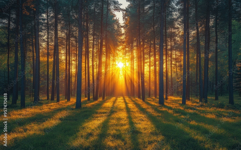 Sunset in the Woods Sunset in the Woods