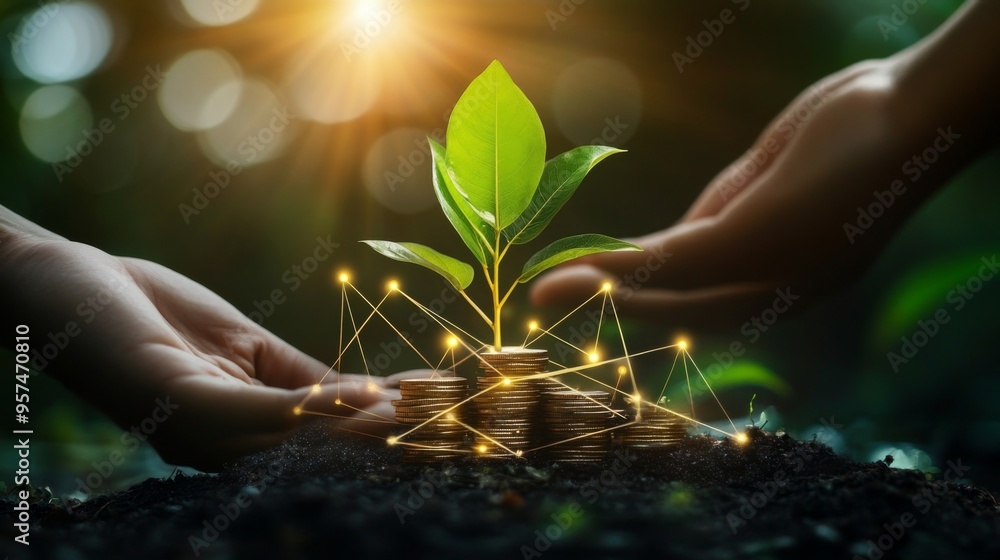 Fototapeta premium Nurturing Growth: Planting a New Future